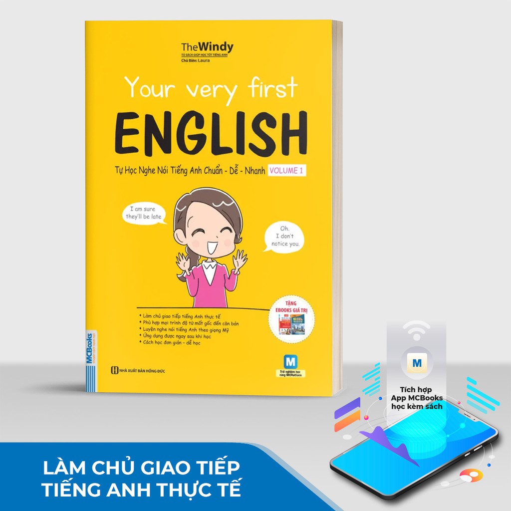 Sách - Your Very First English - Tự Học Nghe Nói Tiếng Anh Chuẩn Dễ Nhanh Volume 1 - Học Kèm App Online | BigBuy360 - bigbuy360.vn