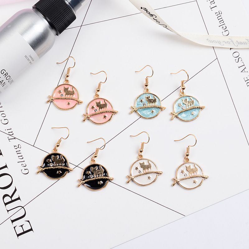 Bông Tai Hình Mèo Kitty Dễ Thương Phong Cách Hàn Quốc Đơn Giản Dễ Phối Đồ Dành Cho Nữ