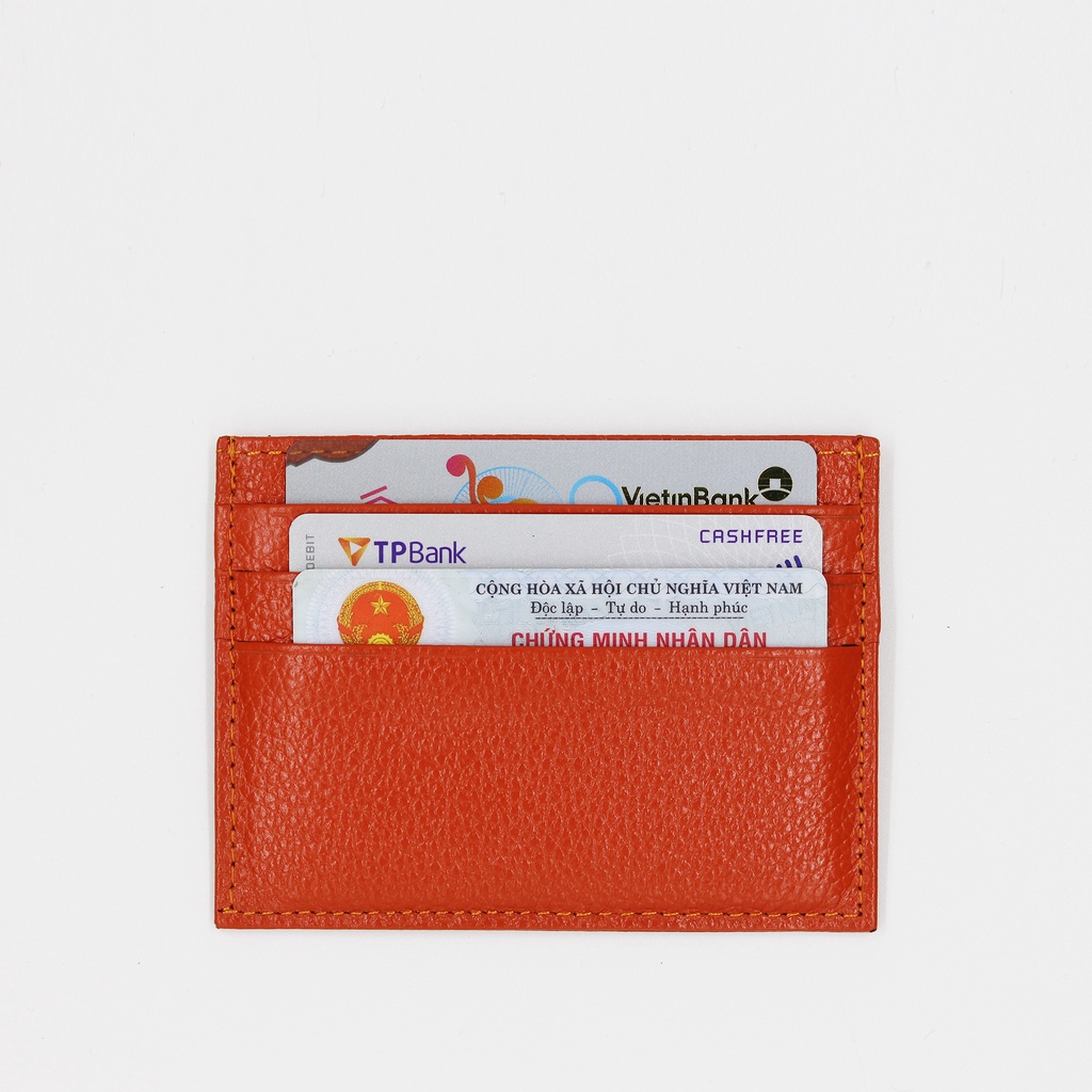 Ví mini đựng thẻ card holder da thật cao cấp saffiano - genuine leather nam nữ Aaa Jeans