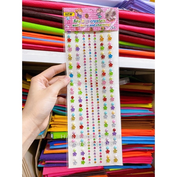 Sticker hạt đá trang trí