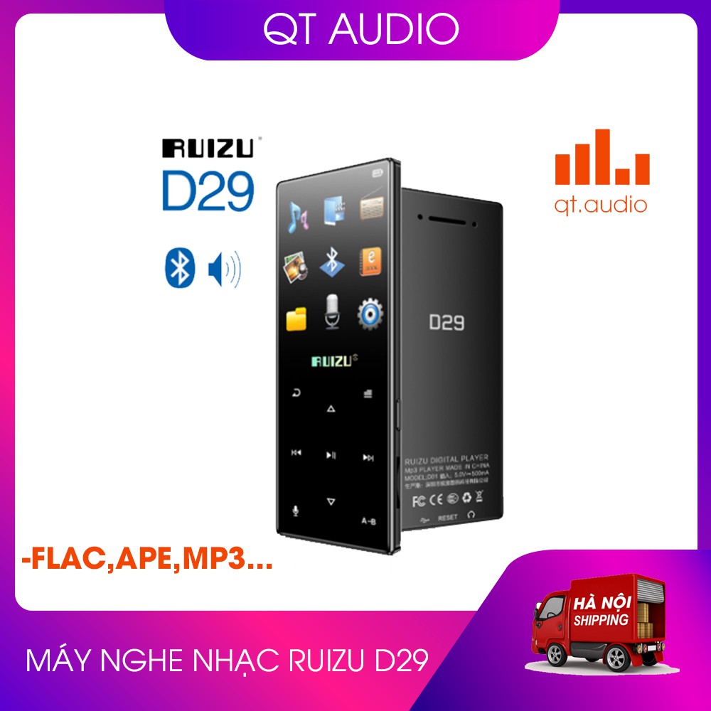 Máy nghe nhạc ruizu D29,bluetooth,loa ngoài,bộ nhớ 8GB