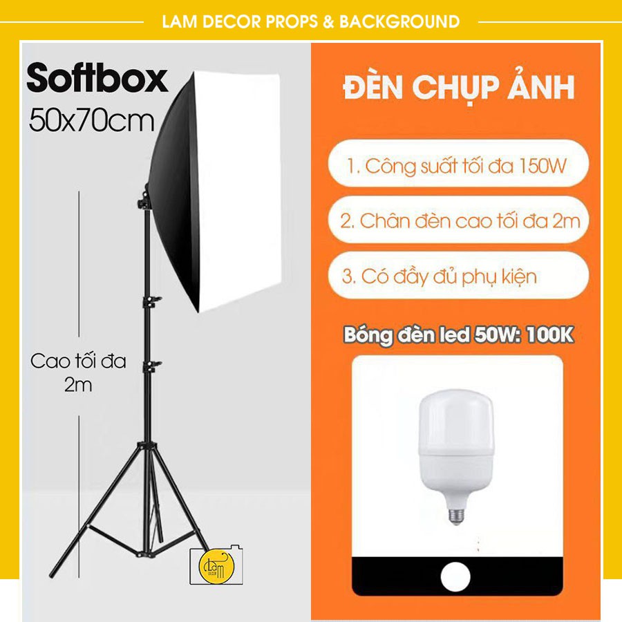 Đèn Chụp Ảnh Sản Phẩm LAM DECOR  - KHÔNG KÈM BÓNG