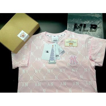 Áo Thun M.L.B Monogram Chất Cotton 100% Dáng Form Suông Năng Động