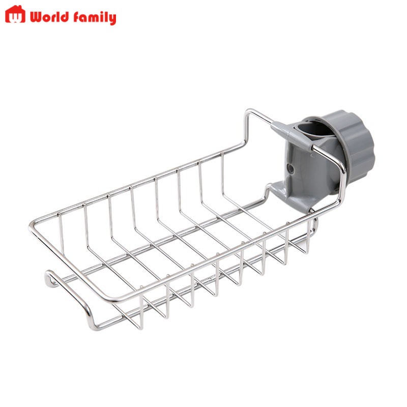 Kệ để đồ rửa chén đa năng inox_lắp đặt đơn giản canh vòi rửa tiện lợi