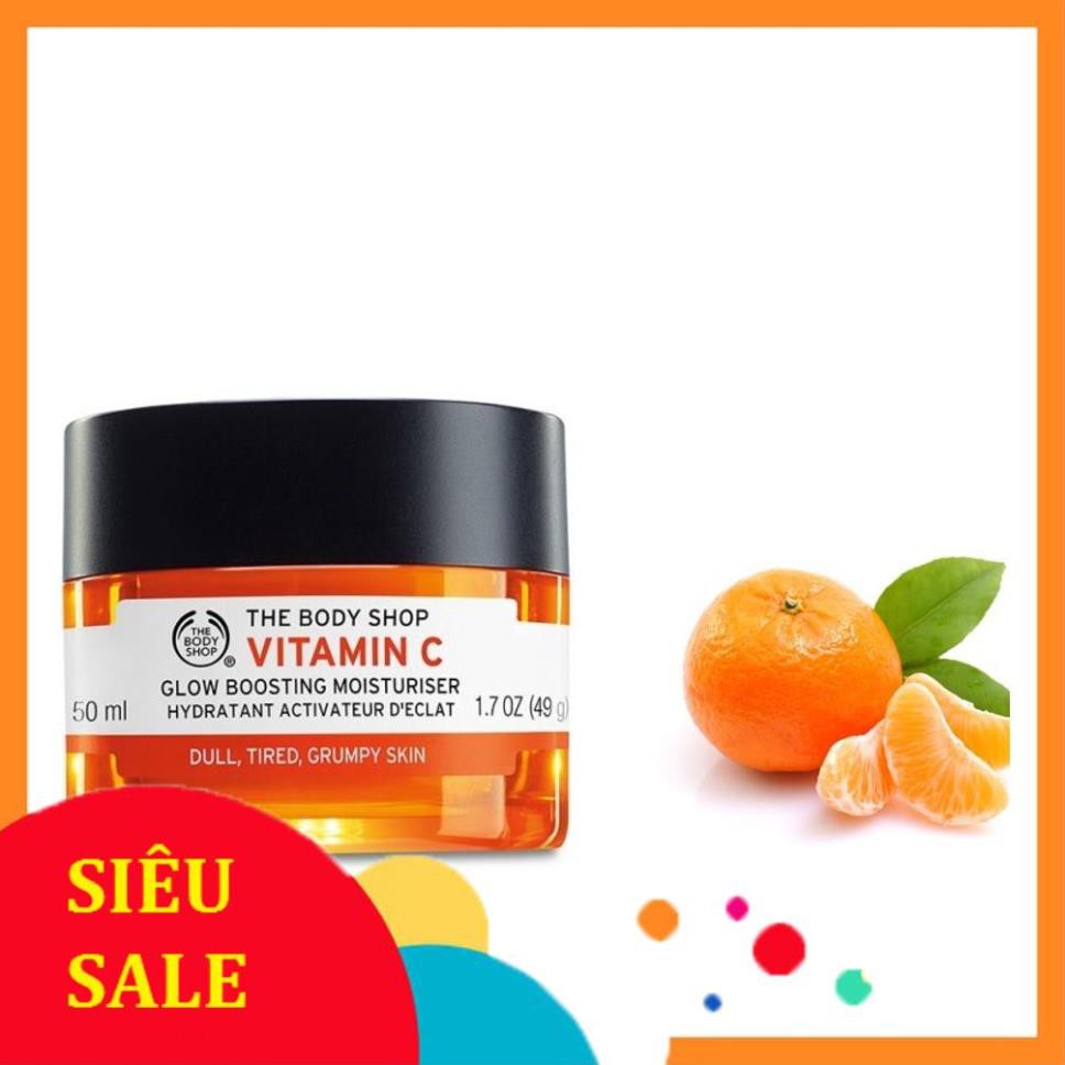 FreeShip Giá Sốc -  Kem Dưỡng Trắng Da The Body Shop Vitamin C Glow Boosting Moisturiser 50ml