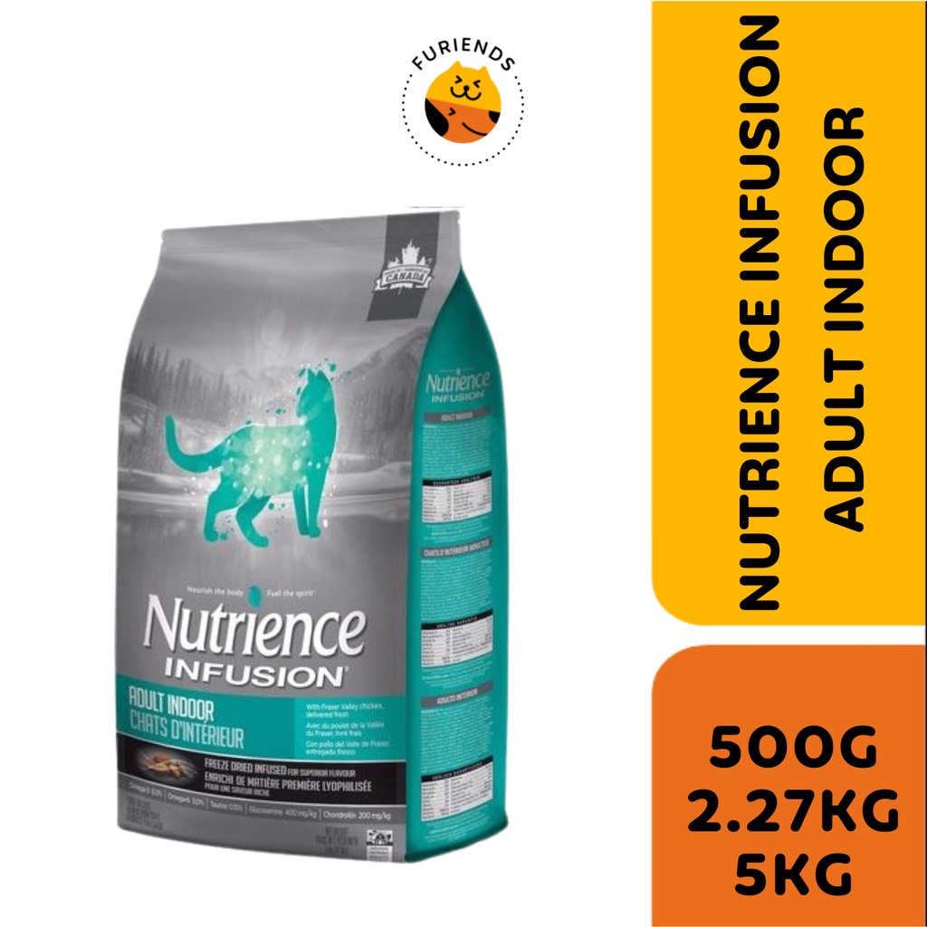Thức ăn dạng hạt cho mèo trưởng thành Nutrience Infusion Adult Indoor 500G, 2.27KG - Furiends Official Store