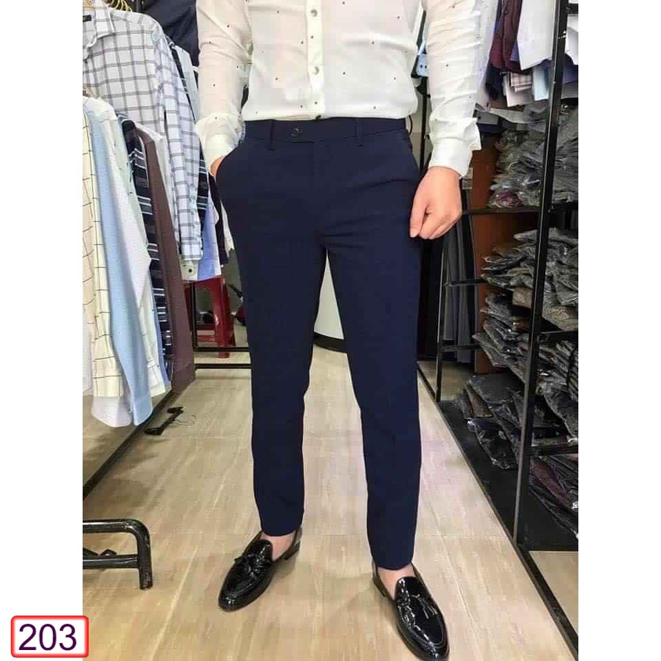 QUẦN TÂY ÂU NAM DÀI TRƠN HÀN QUỐC VẢI ÔM CHỐNG NHĂN Q203 THỜI TRANG | BigBuy360 - bigbuy360.vn