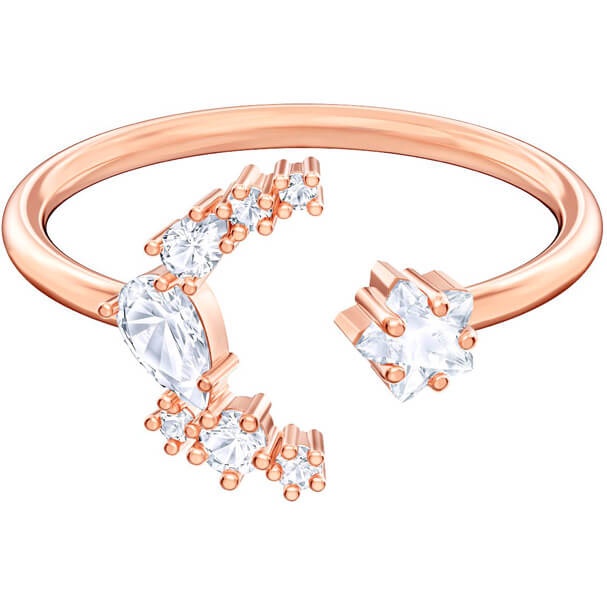 Nhẫn Hở Swarovski Pha Lê Bầu Trời Sao Lãng Mạn Quyến Rũ Phong Cách Mới Cho Nữ 5486350