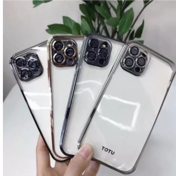 Ốp Totu lưng trong viền màu iPhone 13/13 Pro/13 Pro max Bảo vệ camera hàng chính hãng