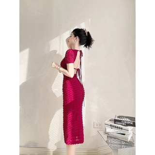 Váy body cut out lưng buộc dây