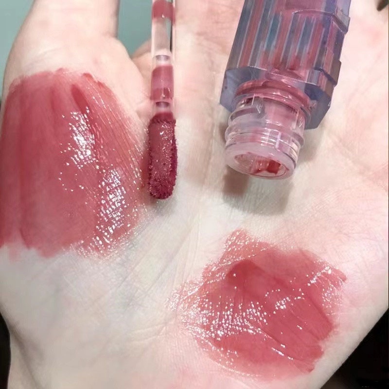 Son Bóng HELLOSTYLE Vỏ Tím Lên Môi Căng Mọng Tự Nhiên