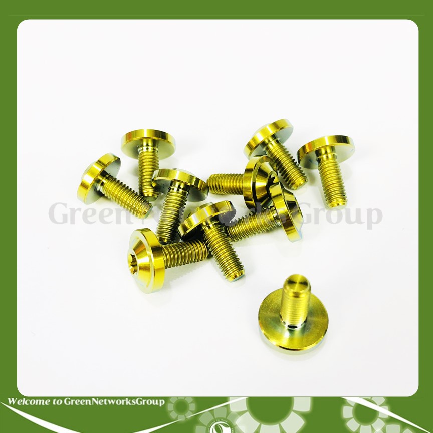 Ốc GR5 đầu dù 6 ly 15 Màu Vàng Greennetworks ( 1 Con )