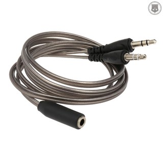 ☞[ready stock]3.5mm Audio Y Splitter Cable 1 Female to 2 Male Converter Earphone Microphone Cord Adapter for Headphone to Desktop La