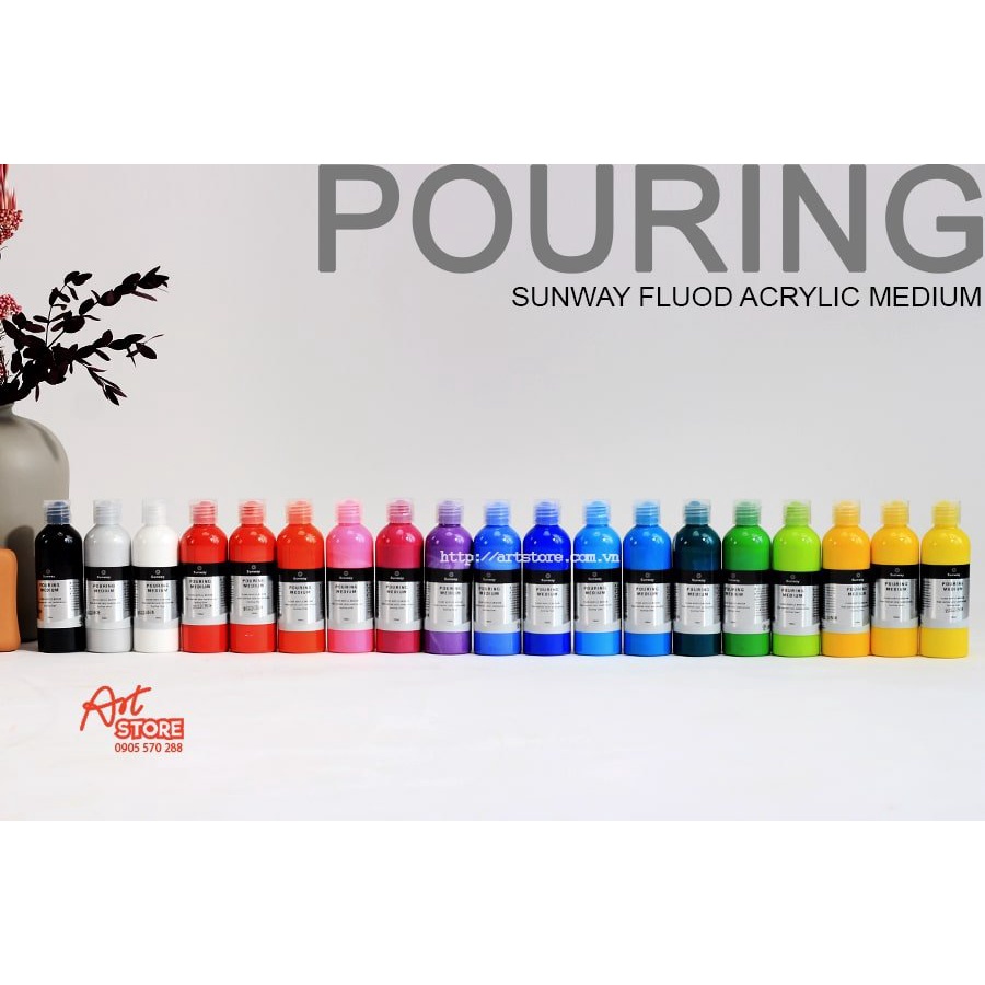 Màu Acrylic Pouring Sunway Medium 100ml - Hoạ Cụ Artstore