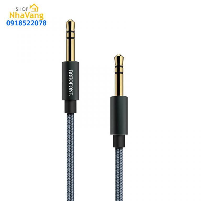 Cáp Audio AUX BOROFONE BL3 Chuyển Jack 3.5mm sang Jack 3.5 mm, 1m, truyền tải chống mất dữ liệu