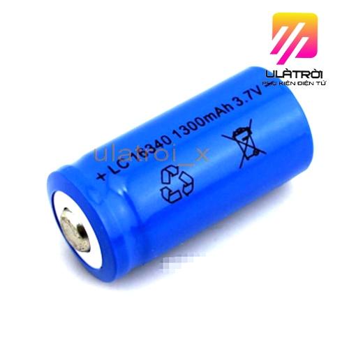 Pin sạc 16340 1300mah Lithium CR123A 3.7V giá tốt