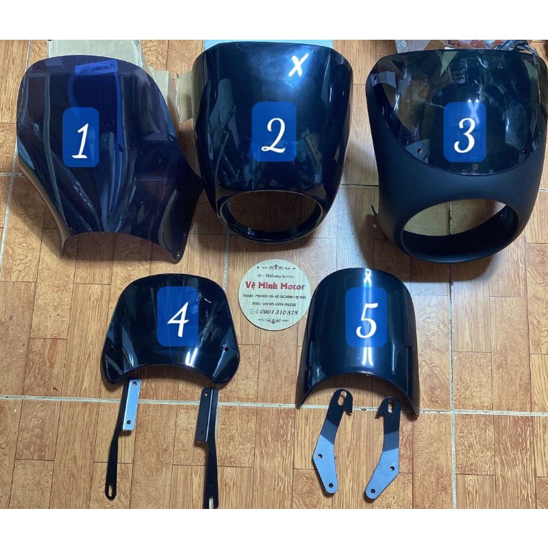 Chắn gió moto classtic cafe racer