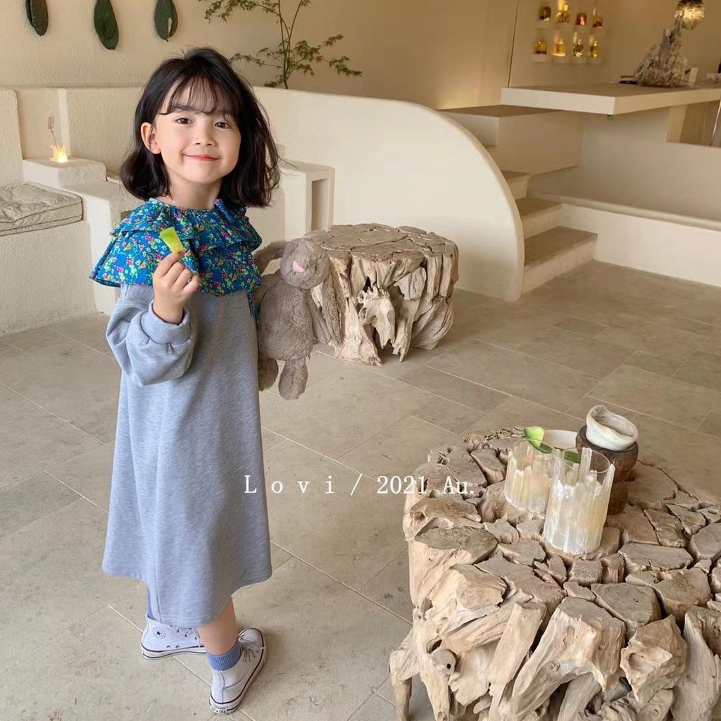 Đầm Len Phong Cách Hàn Quốc Thời Trang Mùa Thu Cho Bé Gái