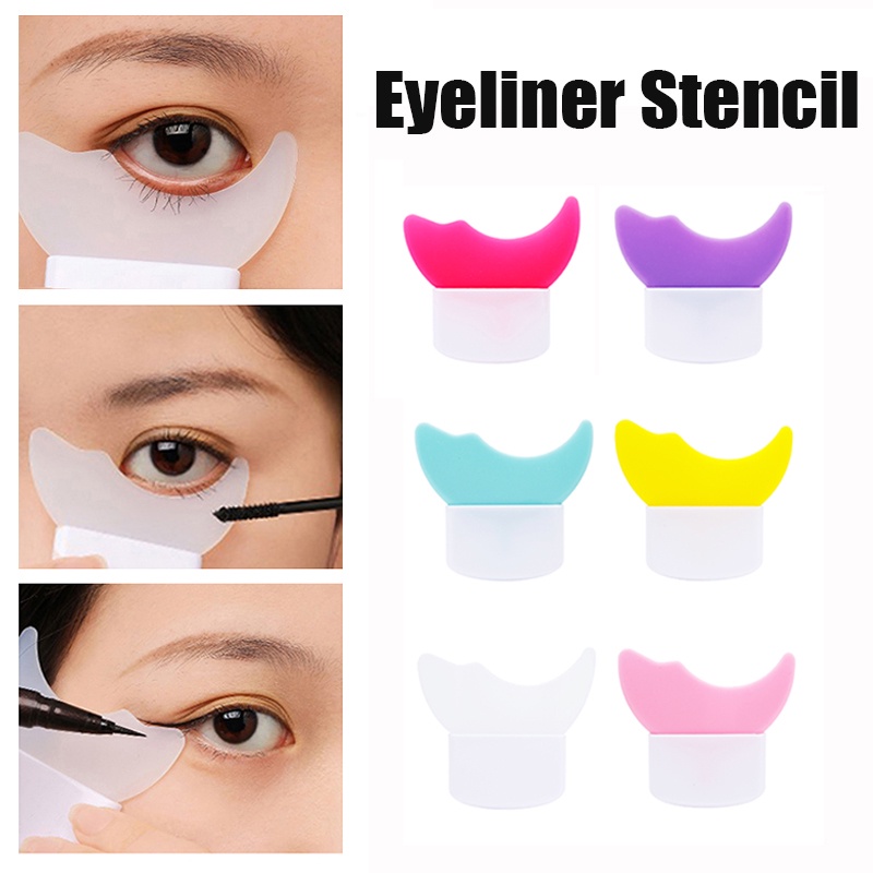 Set 6 Miếng Silicone Hỗ Trợ Kẻ Mắt/Lông Mi Đa Năng Có Thể Rửa Sạch