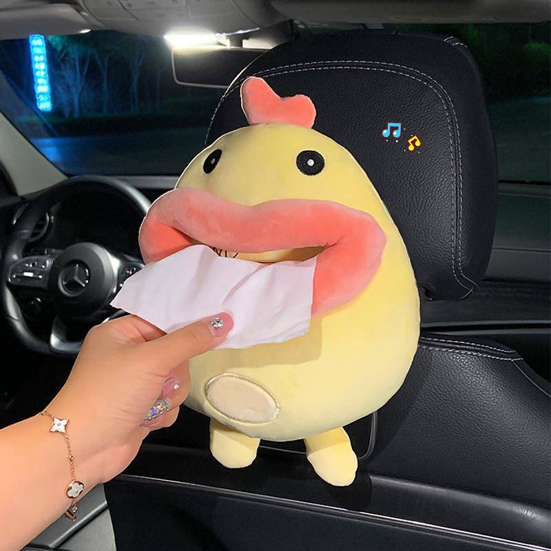 Car Tissue Box Creative Cartoon Doll Paper Extraction Hanging Bag Armrest Box Sun Visor Hanging Car Sanitary Tissue Bag t0WA
