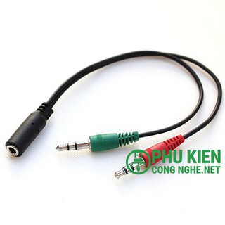 Jack 3.5mm 2 đầu đực ra 1 cái