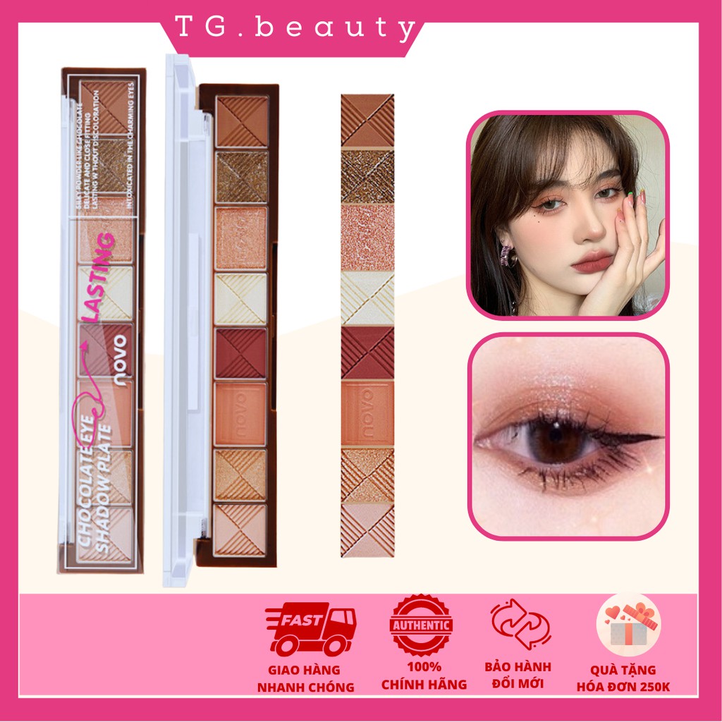 Phấn Mắt 8 Ô Novo Soy Milk Wafer Glamourous Silky mẫu mới nhất