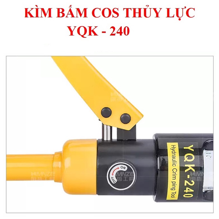 Kìm Bấm Cos Thủy Lực YQK240 - Phạm Vi Ép 16-240mm2 - Hàng Nội Địa Cao Cấp - Bảo Hành 6 Tháng