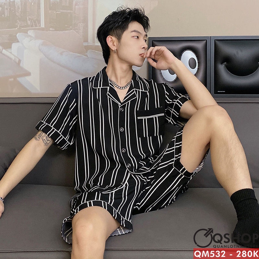 Bộ đồ pijama nam tay ngắn QSHO QM532 - QM533 - QM534 - QM535 - QM536 - QM537