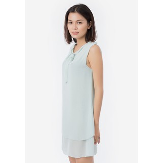 ĐẦM HAI LỚP NƠ CỔ - [Free Ship Đơn Hàng 50K]