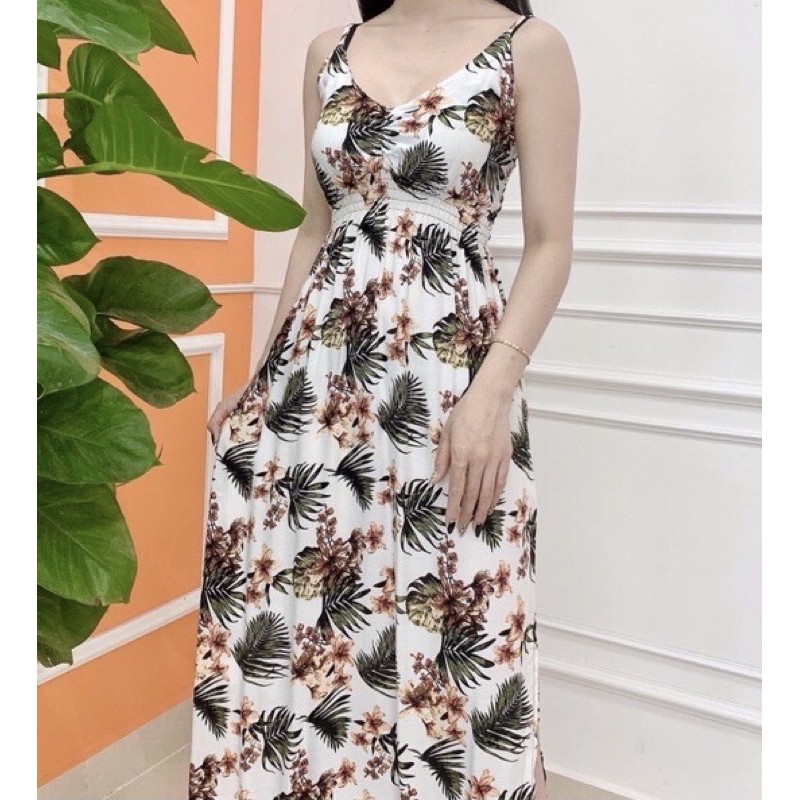 [chọn màu]Đầm maxi đầm lanh lụa yếm thun 2 dây có tăng đưa (48-60ky) | BigBuy360 - bigbuy360.vn