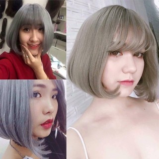 Tóc giả vic có mái The Wig cao cấp- Tặng lưới (Nhập khẩu Hàn Quốc) (ảnh thật)