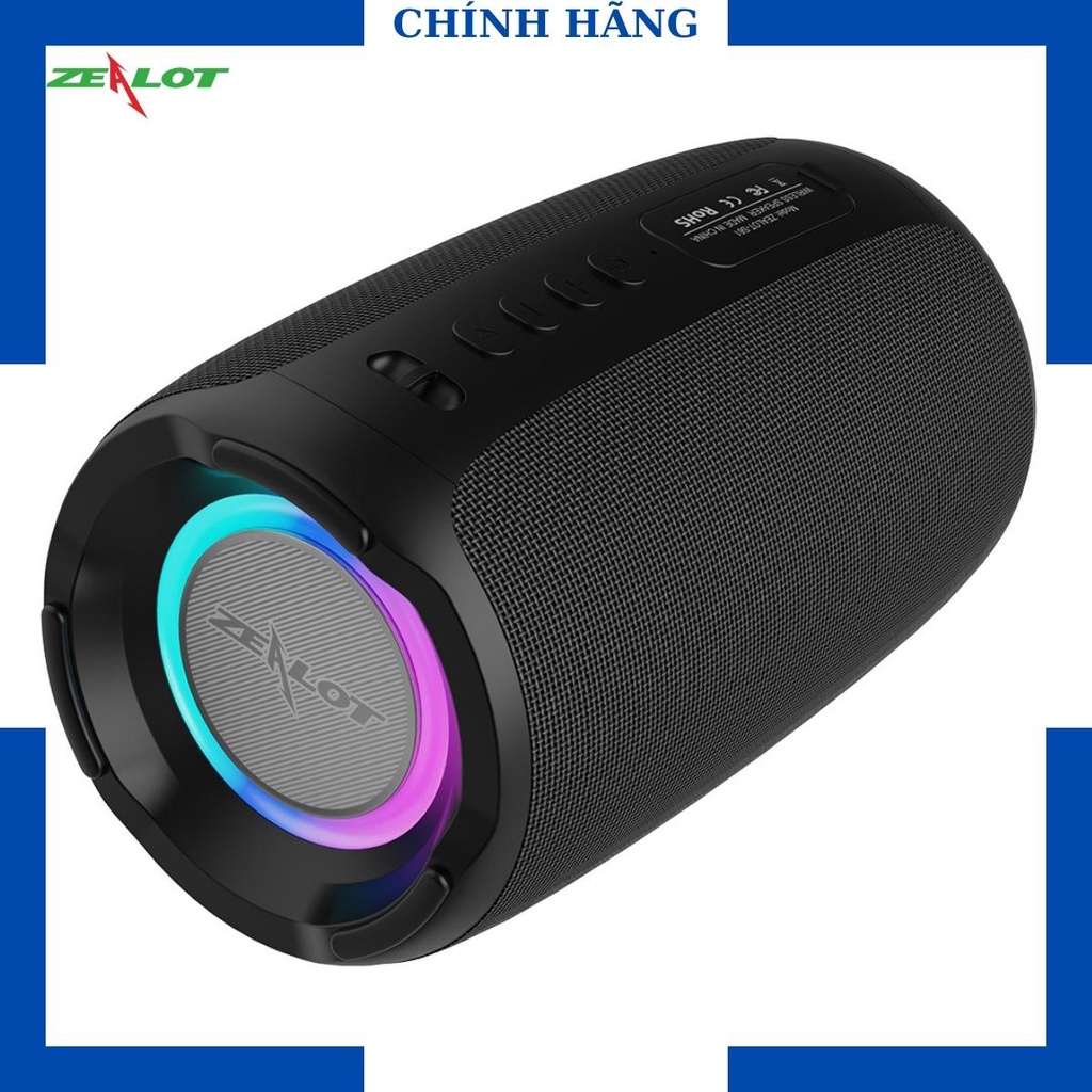 Loa Zealot S61 | Loa Bluetooth Zealot S61 Đèn Led Chống Nước IPX6 Công Suất 10W Mini Bass Mạnh, Pin Trâu, Nghe Hay, Rẻ