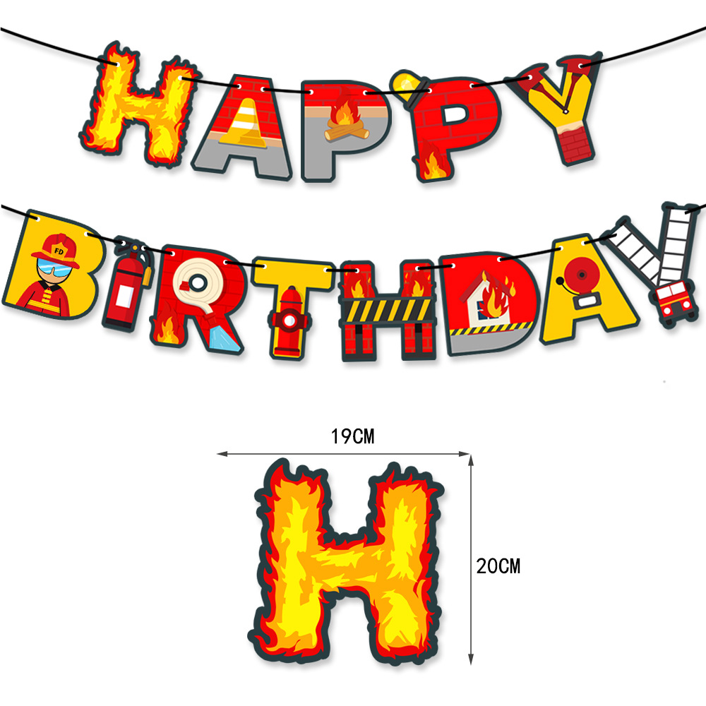 Bộ Bong Bóng Hình Xe Cứu Hỏa Số 0-9 Trang Trí Tiệc Sinh Nhật Cho Bé