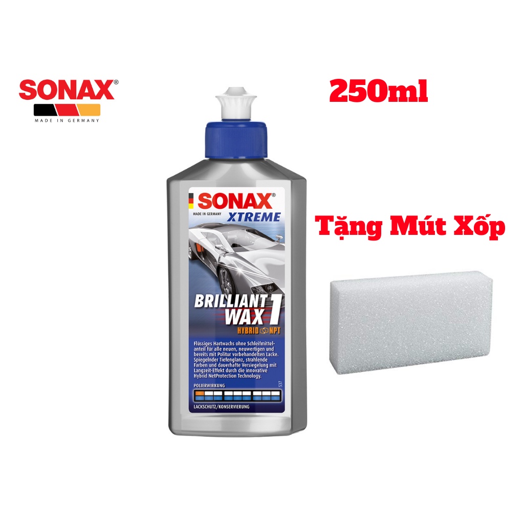 Dung Dịch Đánh Bóng Sơn Xe Sonax Wax 1 201100 Nhập Đức 250ml