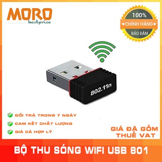 [THU SÓNG SIÊU KHỎE] Bộ thu sóng wifi USB 801 - Chính hãng