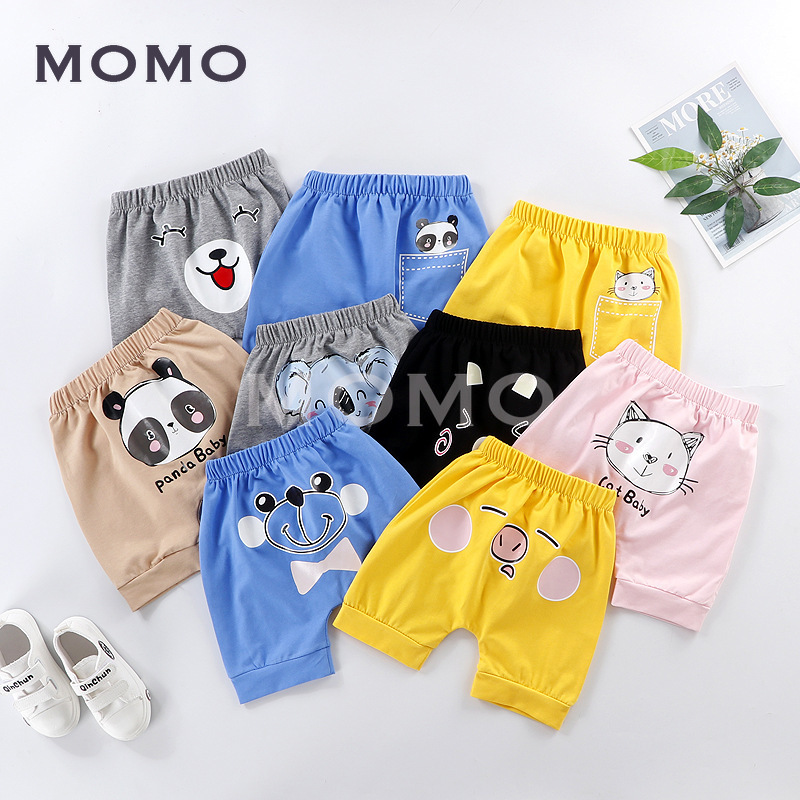 Quần Short Cotton Kiểu Hoạt Hình Xinh Xắn Cho Bé 0-5 Tuổi