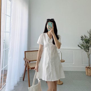 Đầm cổ tim thắt nơ sau TALY D31101