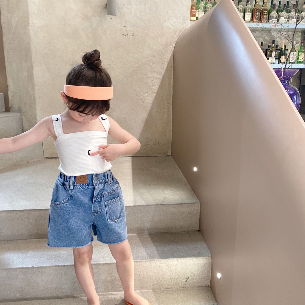 Áo Hai Dây Kiểu Hàn Quốc Thời Trang Mùa Hè Dễ Thương Cho Bé Gái