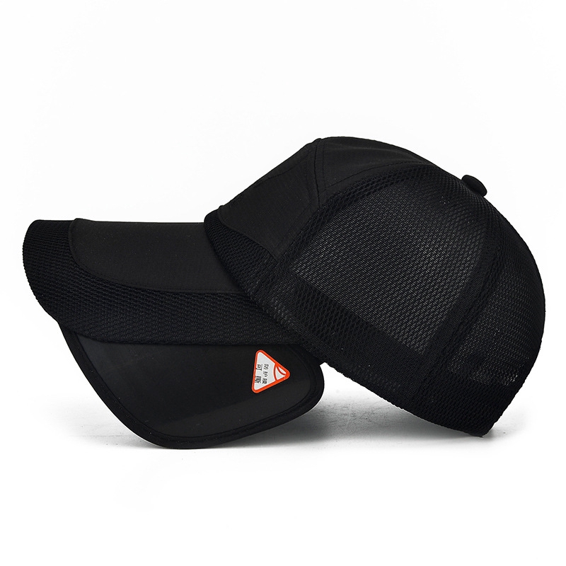 Comfortable black high-top hat for sun protection