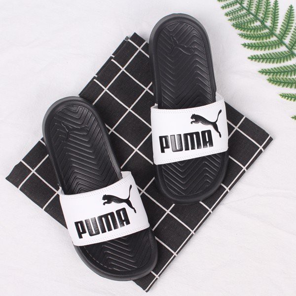 Dép Puma Chính Hãng FREESHIP Puma Popcat White Pink Black - Dép Quai Ngang Thời Trang Nữ