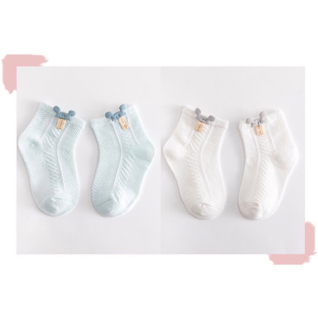 Tất Lưới hình thú cho bé, chất liệu cotton mềm mịn an toàn cho trẻ sơ sinh nuoiconkieuhan (1 đôi)