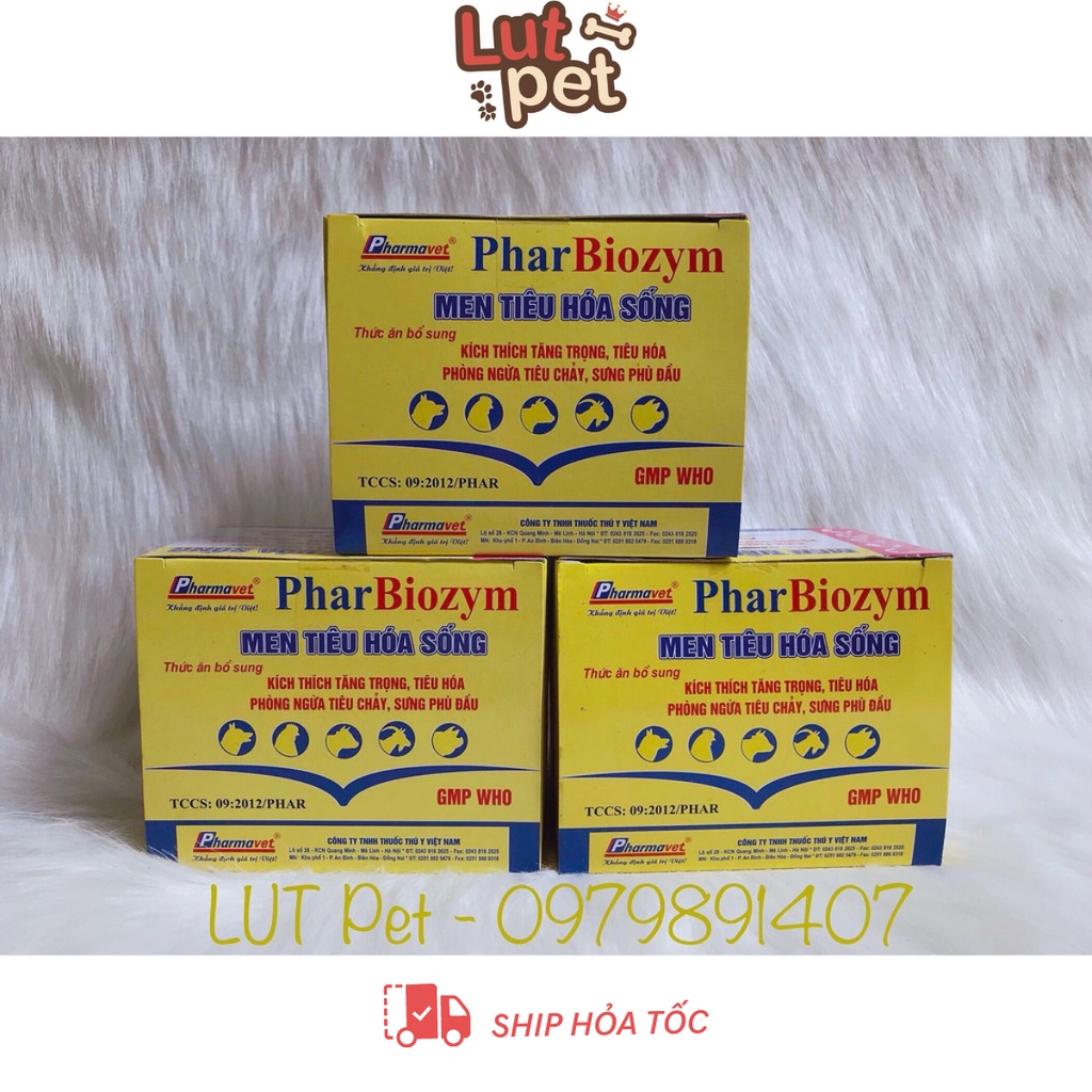 Men tiêu hóa chó mèo Pharbiozym - gia súc - gia cầm - LUTPET