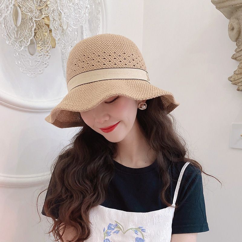 Nón Chống Nắng Đi Biển Tag KK Nơ Nhỏ Xinh Xắn