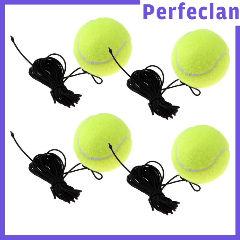 Set 4 Quả Bóng Tennis Cao Su Kèm Dây Dùng Để Luyện Tập Trong Nhà