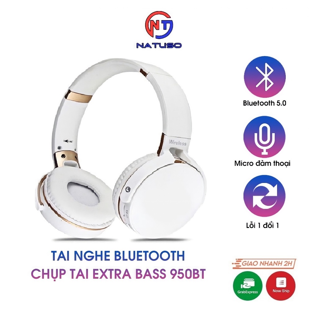 Tai nghe bluetooth chụp tai không dây 950BT có micro đàm thoại âm thanh chất lượng
