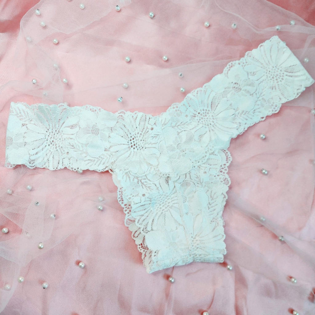 Bộ đồ lót nữ ren, bralette sexy không gọng mút mỏng Trắng (form lớn) SB02 [95's House]