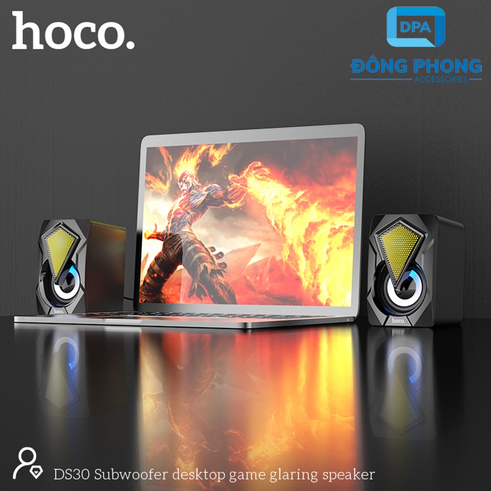 [Mã ELHACE giảm 4% đơn 300K] Loa Vi Tính Âm Thanh Trung Thực, Led Đổi Màu Hoco DS30 Chính Hãng