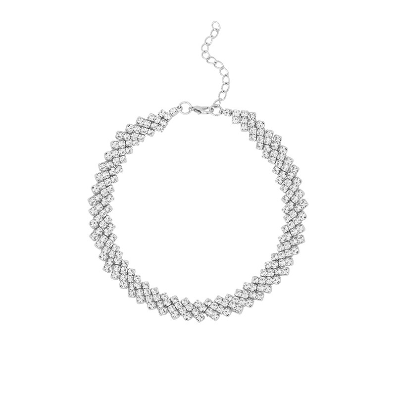 Vòng Cổ Choker Đính Đá Phong Cách Hàn Quốc Thanh Lịch Dành Cho Nữ