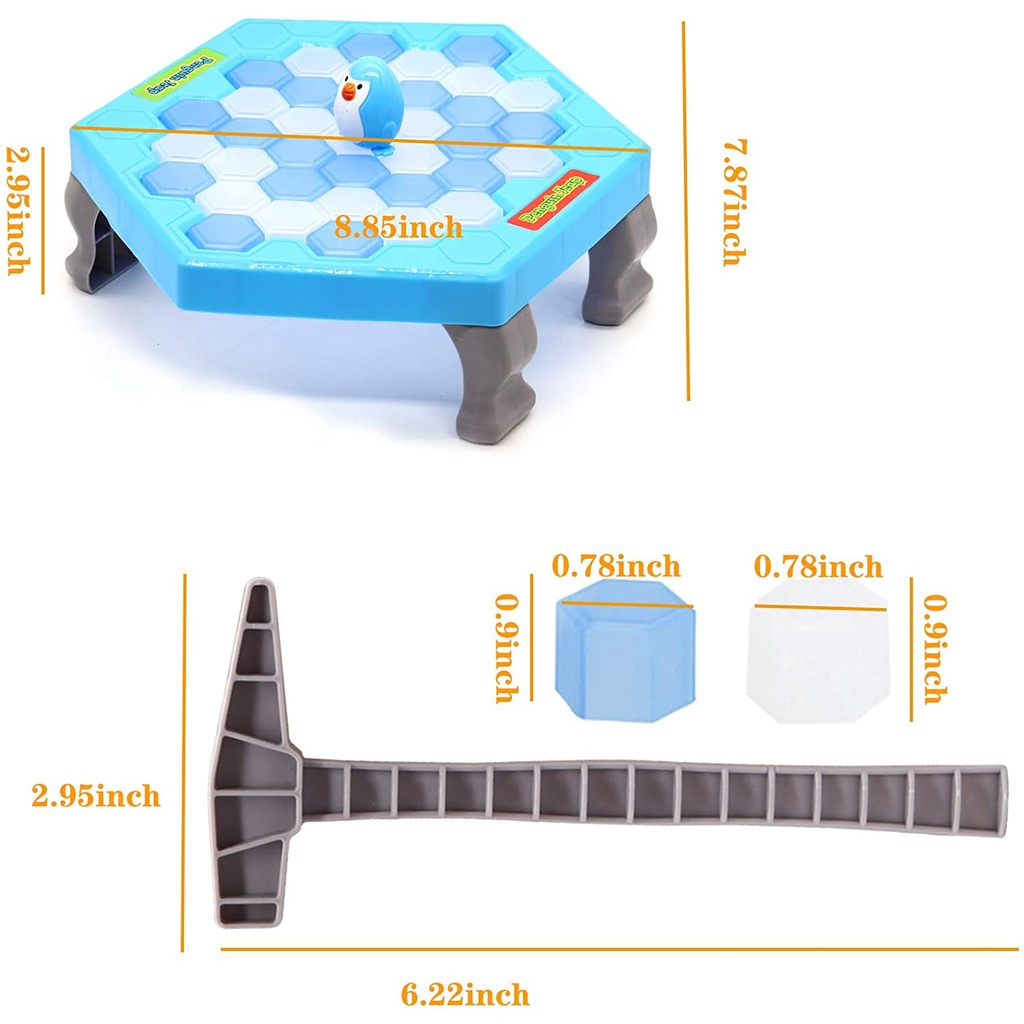 Bộ Đồ Chơi Đập Băng Bẫy Chim Cánh Cụt Vui Nhộn Cho Gia Đình