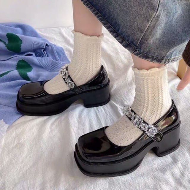 (FREESHIP - CÓ SẴN) Giày Búp bê nữ - giày Lolita nữ đế cao phong cách Ulzzang | BigBuy360 - bigbuy360.vn